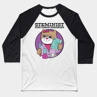 STEMinist Women in Science Baseball T-Shirt